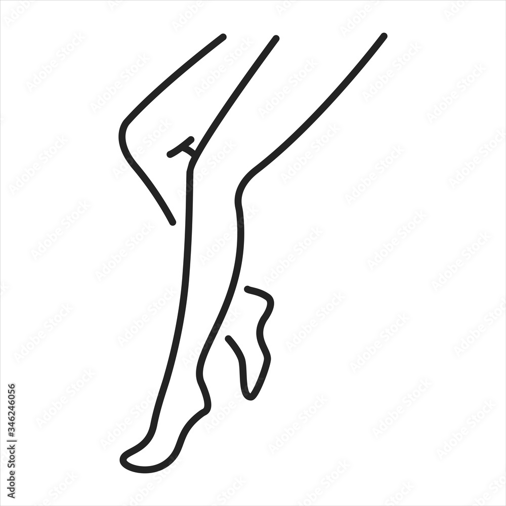 Tights lingerie black line icon. Pictogram for web page, mobile app, promo. UI UX GUI design element. Editable stroke Tights lingerie black line icon. Pictogram for web page, mobile app, promo. UI UX GUI design element. Editable stroke