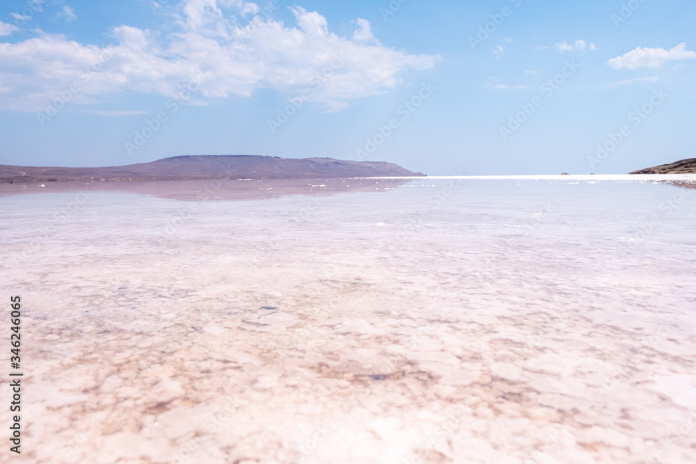 Beautiful Kayash salt lake Opuk Kerch Crimea Beautiful Kayash salt lake Opuk Kerch Crimea