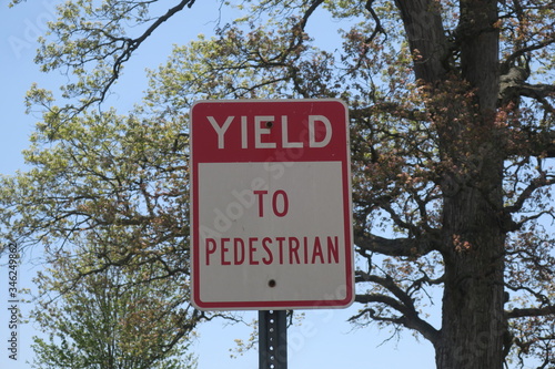 Yield To Pedestrian Sign