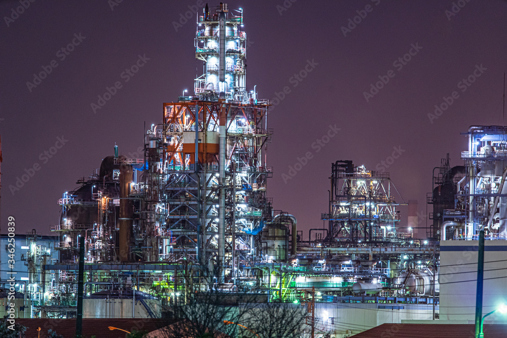 川崎・京浜工業地帯の工場夜景 川崎・京浜工業地帯の工場夜景
