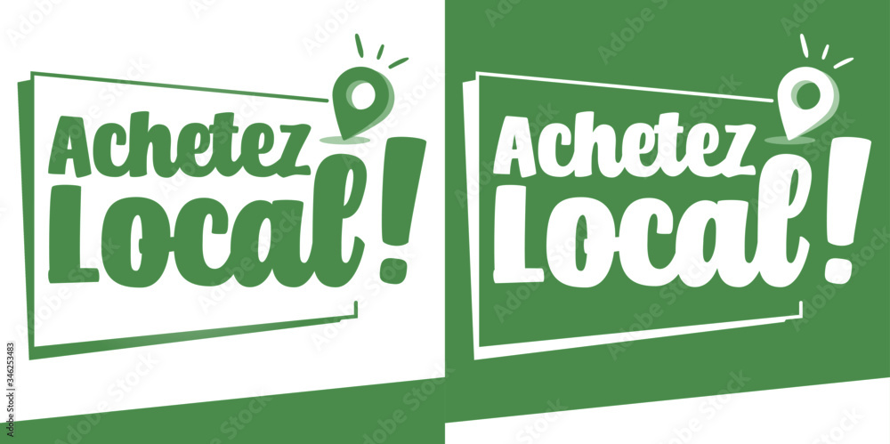 Fototapeta premium Achetez local - logo / label / autocollant