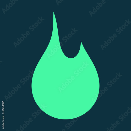 Flame vector icon photo