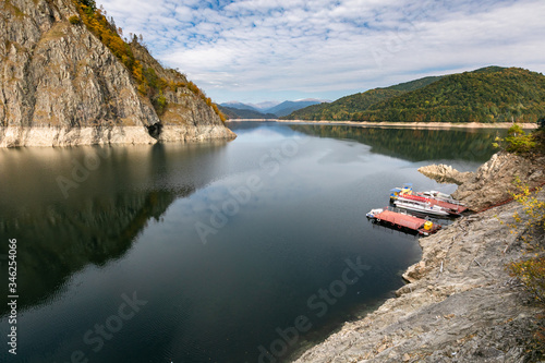 Calm windless day at Vidraru lake beautiful landscape  © Katya Tsvetkova 