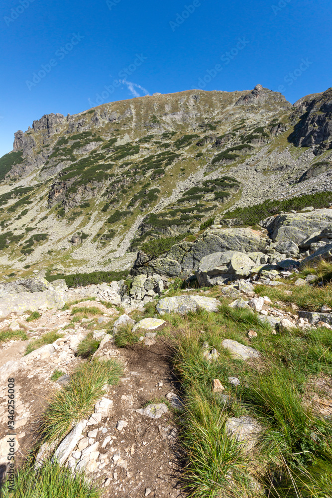 Landscape from hiking trail for Malyovitsa peak, Rila Mountain Landscape from hiking trail for Malyovitsa peak, Rila Mountain