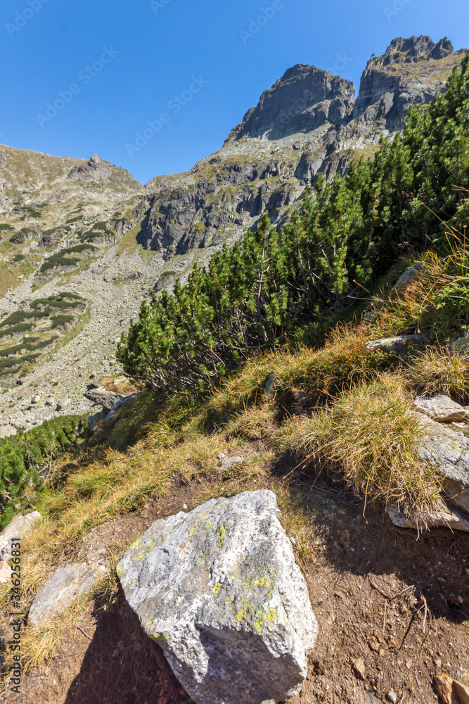 Landscape from hiking trail for Malyovitsa peak, Rila Mountain