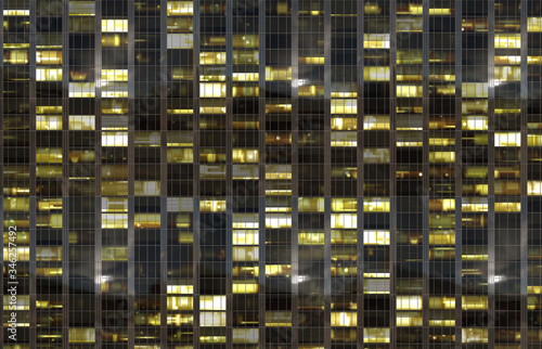  city buildings windows by night