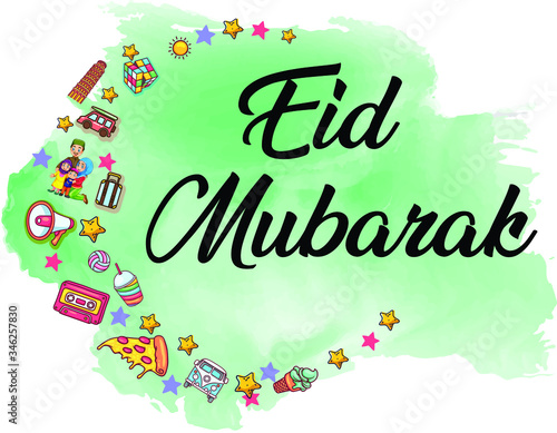 Happy Eid Mubarak vector illustration