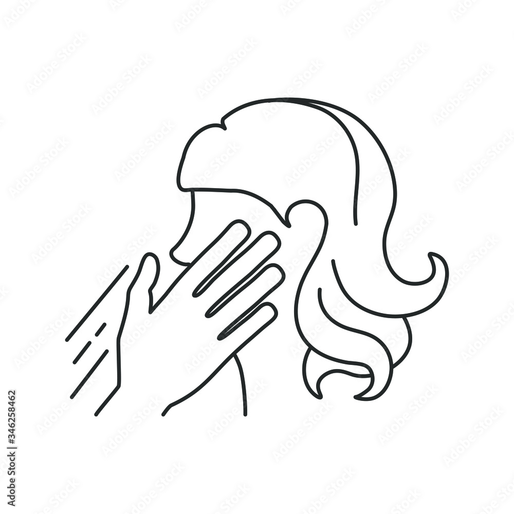 line icon violence, abuse, slap in the face line icon violence, abuse, slap in the face