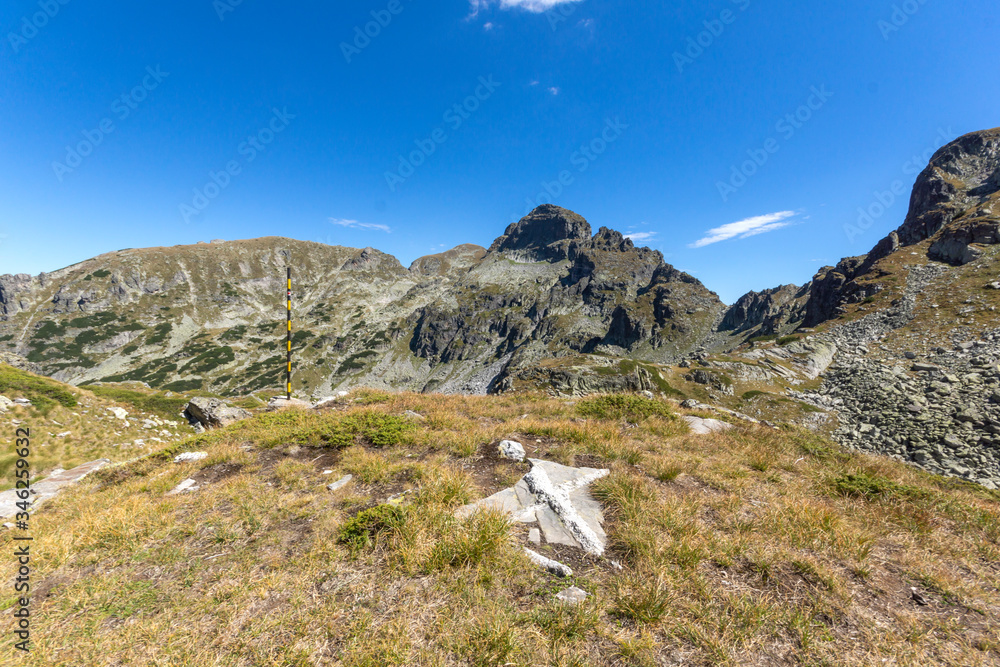 Landscape from hiking trail for Malyovitsa peak, Rila Mountain