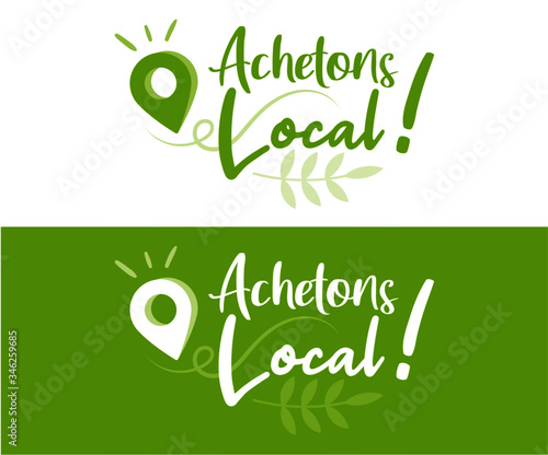 Achetons local - logo / label / autocollant