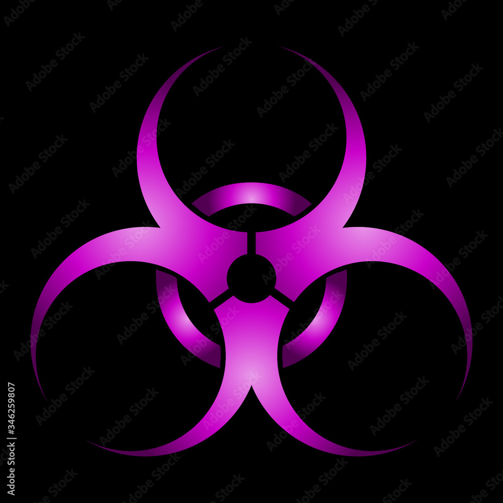 Biohazard sign on white. Biohazard sign on white.
