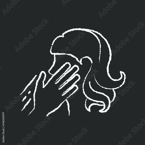 chalk icon violence, abuse, slap in the face