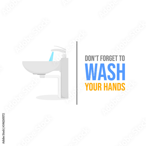 vector illustration of sink and faucet