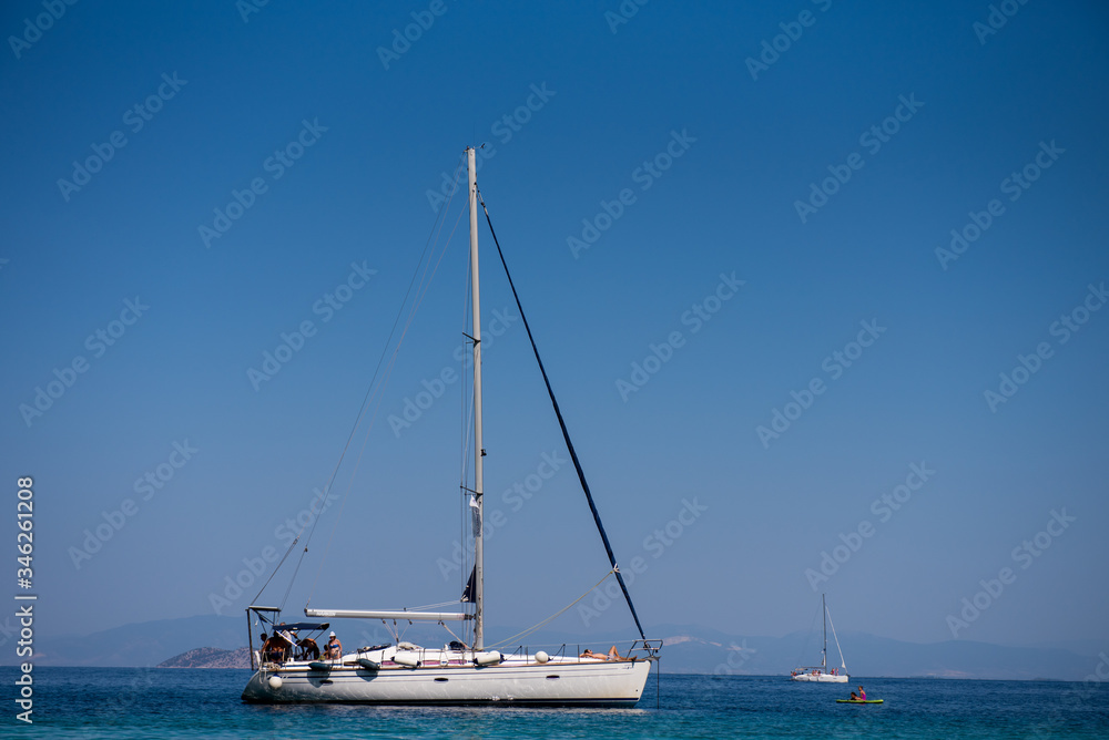 yacht in the sea