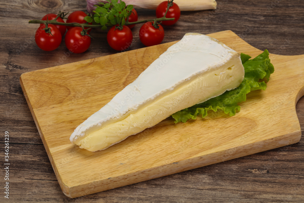 Brie cheese triangle served salad Brie cheese triangle served salad