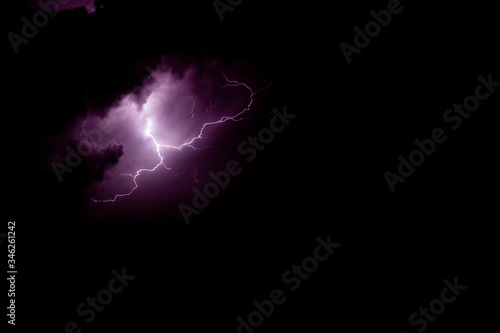 colorful flashes at night