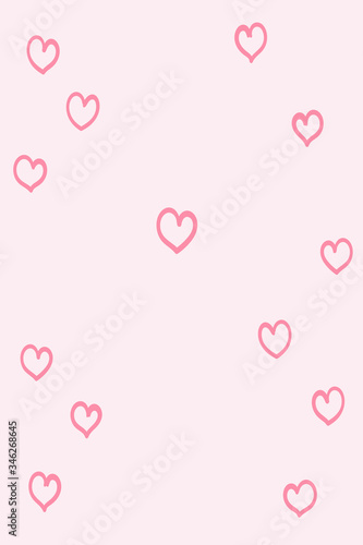 mini pink heart on background vector design. love concept