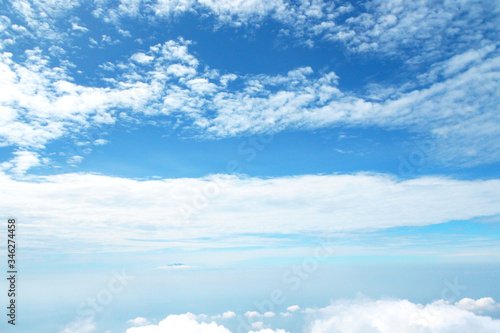 Fototapeta Naklejka Na Ścianę i Meble -  blue sky background with tiny clouds