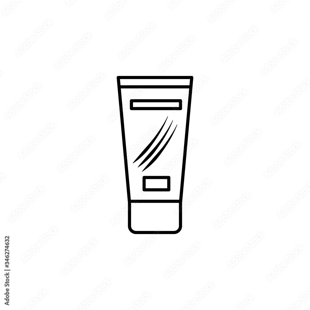 hair gel line illustration icon on white background hair gel line illustration icon on white background
