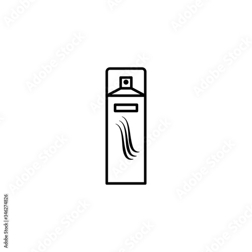 hairspray line illustration icon on white background