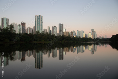 Londrina skyline at sunset