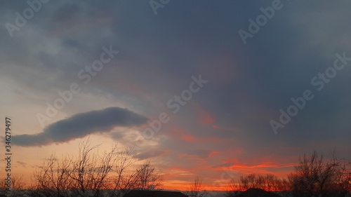 dramatic sky at sunset