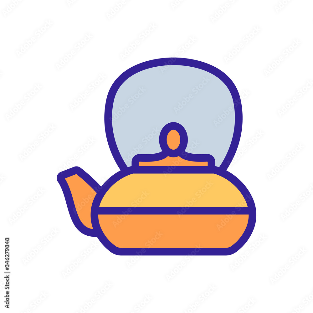 small teapot with large spout icon vector. small teapot with large spout sign. color symbol illustration small teapot with large spout icon vector. small teapot with large spout sign. color symbol illustration