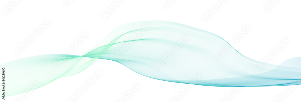 Turquoise blue transparent veil. Subtle vector graphics