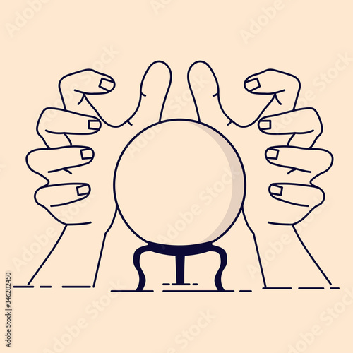 Magic crystal ball for fortune telling