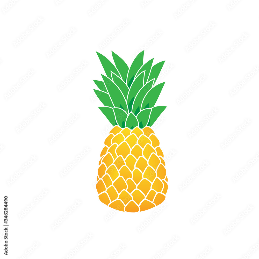 Pineapple icon. Tropical exotic fruit. Vector illustration. Pineapple icon. Tropical exotic fruit. Vector illustration.
