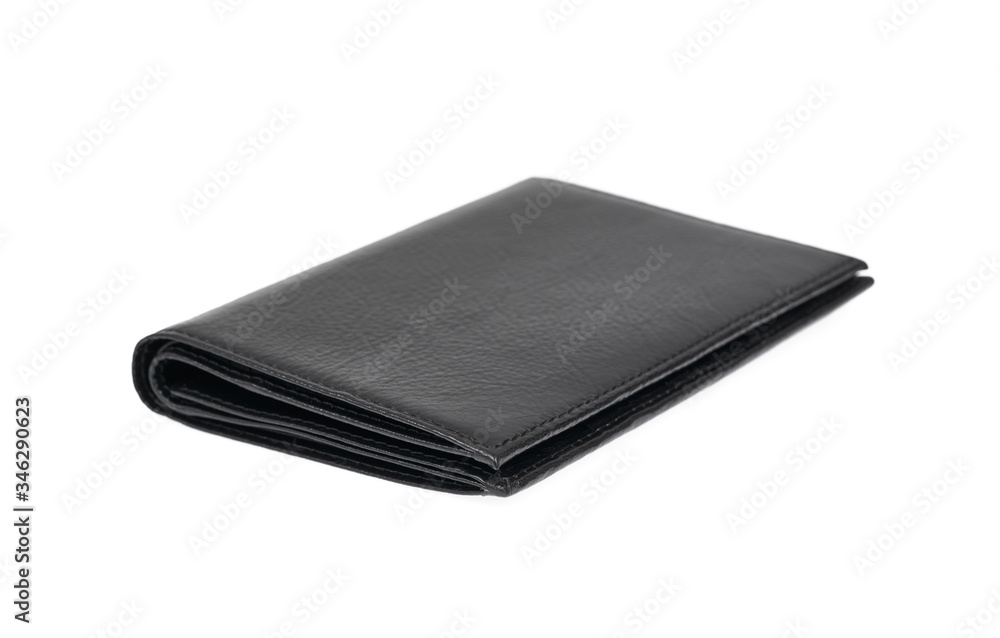 Men's black wallet isolated on white background. Men's black wallet isolated on white background.