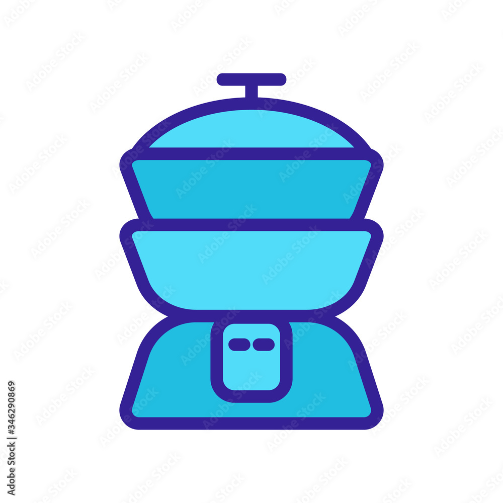 Obraz premium double boiler icon vector. double boiler sign. color symbol illustration
