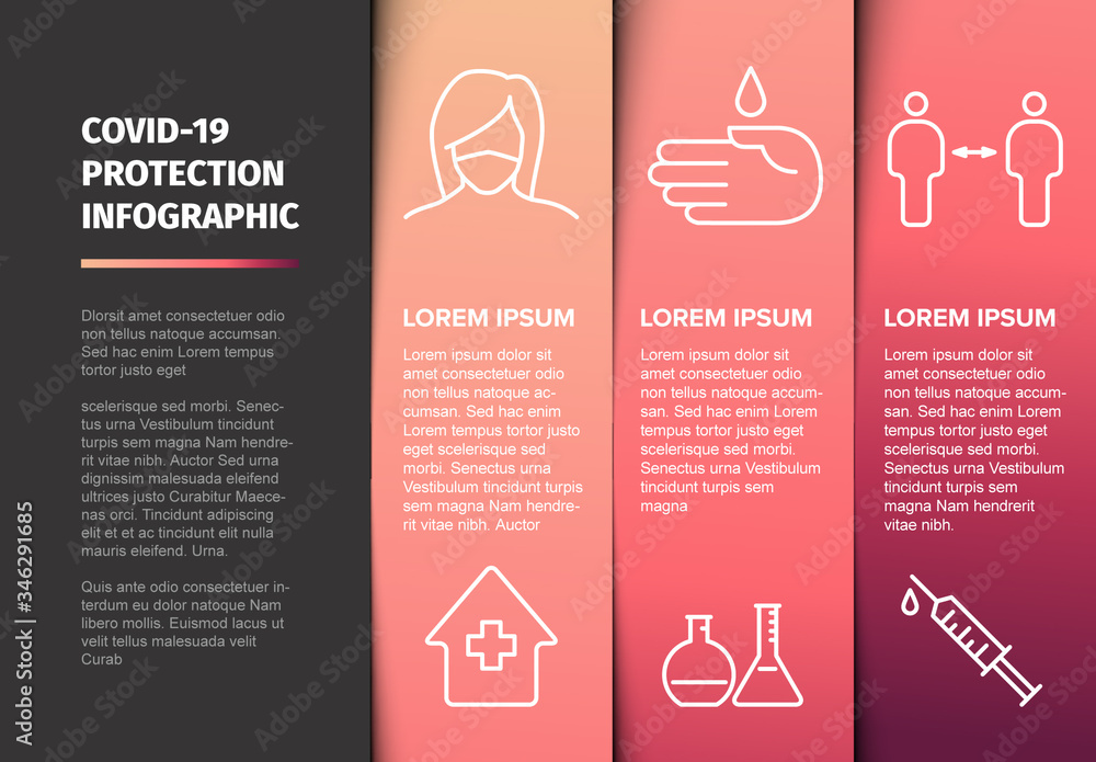 Coronavirus Preventions Infographic Stock Template | Adobe Stock