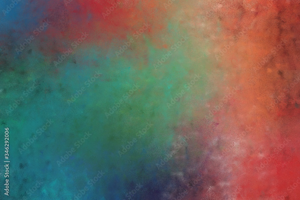 beautiful dark slate gray, teal blue and indian red colored vintage abstract painted background with space for text or image. can be used as poster or background