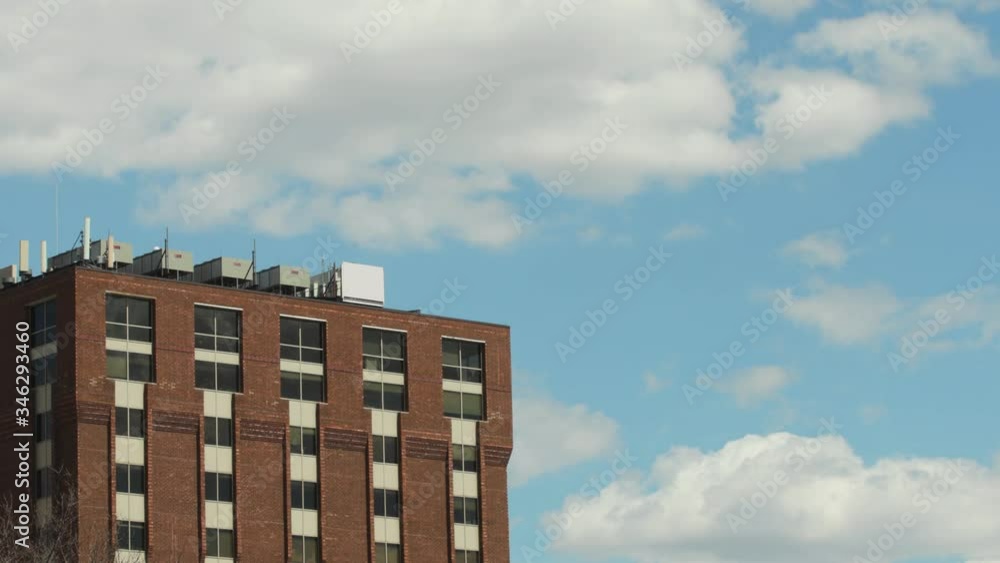 Office building cloudy timelapse Office building cloudy timelapse