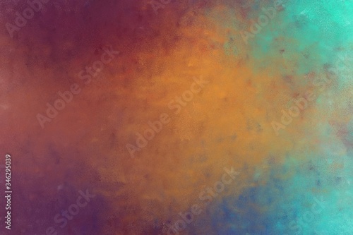 beautiful abstract painting background texture with pastel brown, dark moderate pink and medium aqua marine colors. can be used as poster or background