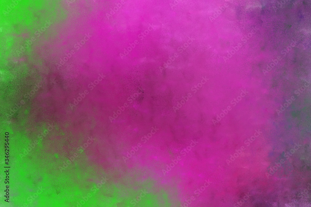 beautiful abstract painting background graphic with antique fuchsia, lime green and moderate green colors. can be used as poster or background