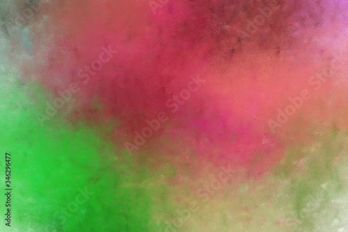 beautiful abstract painting background texture with indian red, lime green and dark sea green colors. can be used as poster or background