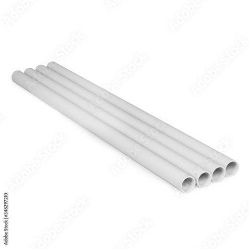 white plastic pipes.