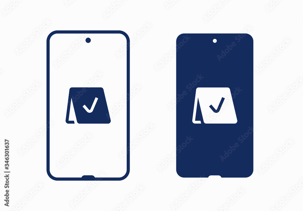 Smartphone device line vector icon. Touchscreen symbol. Reservation silhouette icons set for web design. Tablet done flat icon for app design. Modern gadget reserve sign minimal flat linear icons Smartphone device line vector icon. Touchscreen symbol. Reservation silhouette icons set for web design. Tablet done flat icon for app design. Modern gadget reserve sign minimal flat linear icons