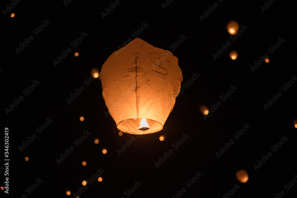 lantern in the night