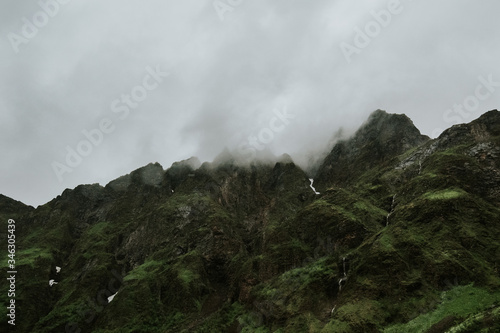 clouds in the mountains