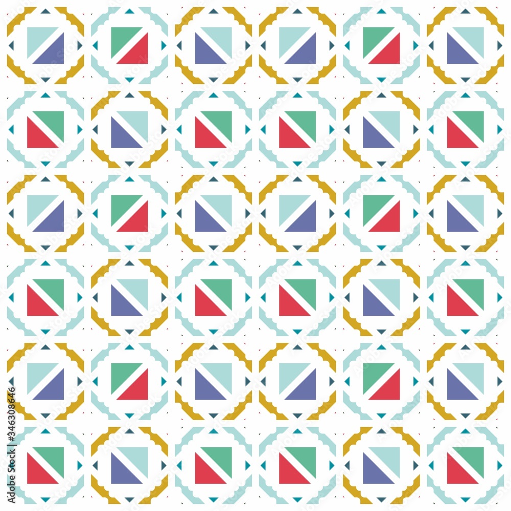 Beautiful of Colorful Square and Rhombus, Repeated, Abstract, Illustrator Geometric Pattern Wallpaper. Image for Printing on Paper, Wallpaper or Background, Covers, Fabrics Beautiful of Colorful Square and Rhombus, Repeated, Abstract, Illustrator Geometric Pattern Wallpaper. Image for Printing on Paper, Wallpaper or Background, Covers, Fabrics
