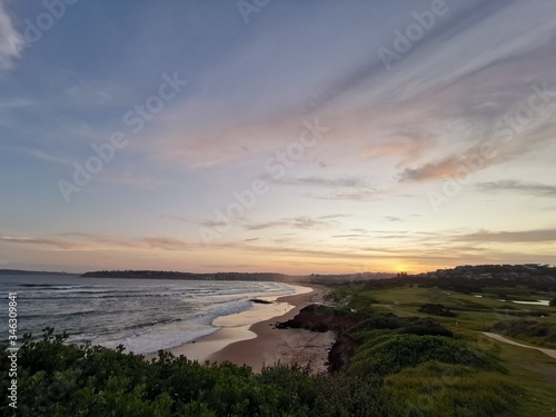 Fotografi Sunset at Dee Why Beach, a view from Long Reef Point Lookout Sydney Australia