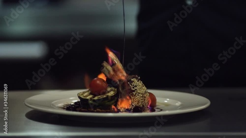 A special dish from the chef. Burning Lamb Karee.