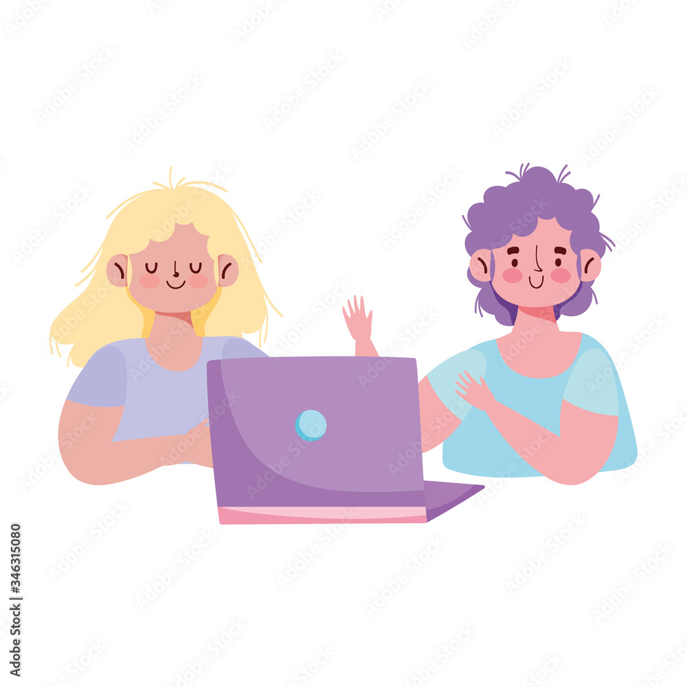 people creativity and technology,boy and girl with laptop computer working idea people creativity and technology,boy and girl with laptop computer working idea