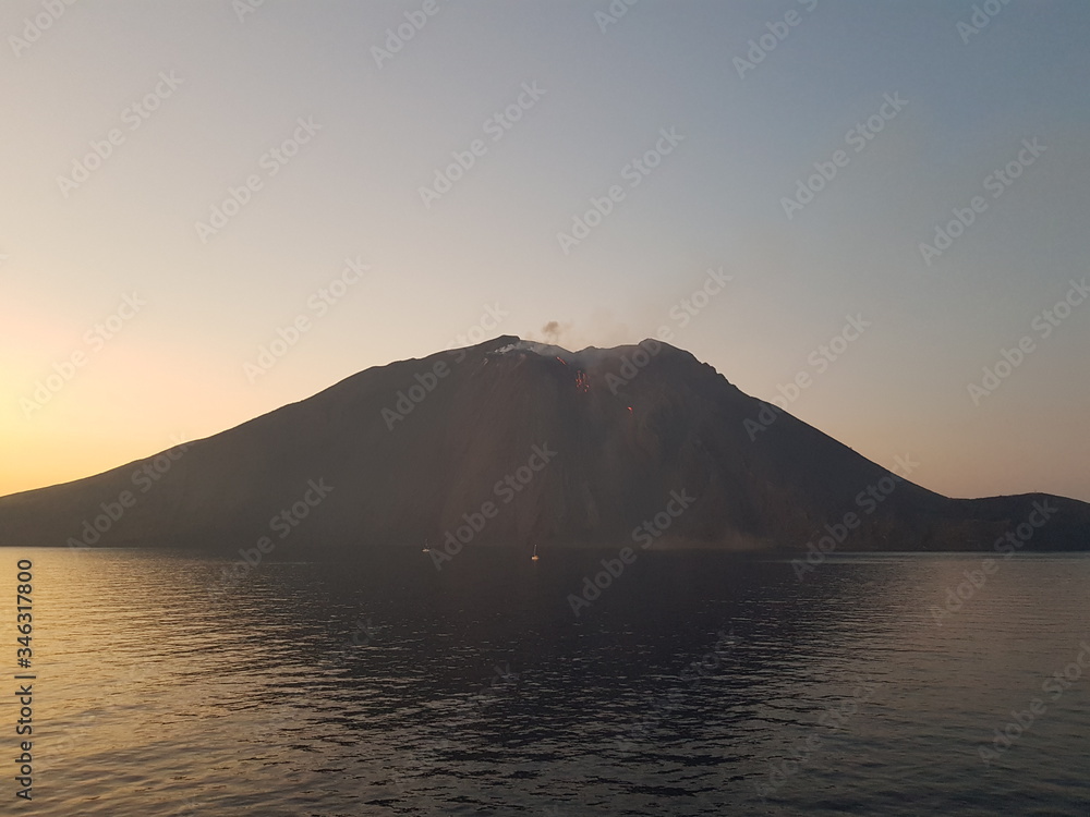 mount fuji at sunset