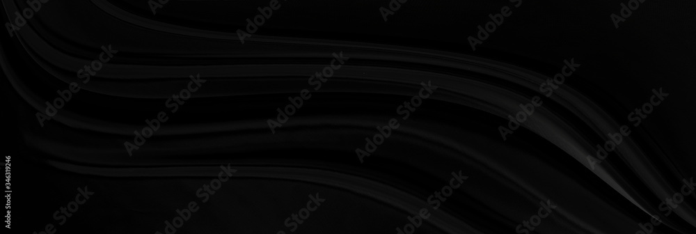 Black gray satin dark fabric texture luxurious shiny that is abstract silk cloth panorama background with patterns soft waves blur beautiful. Black gray satin dark fabric texture luxurious shiny that is abstract silk cloth panorama background with patterns soft waves blur beautiful.