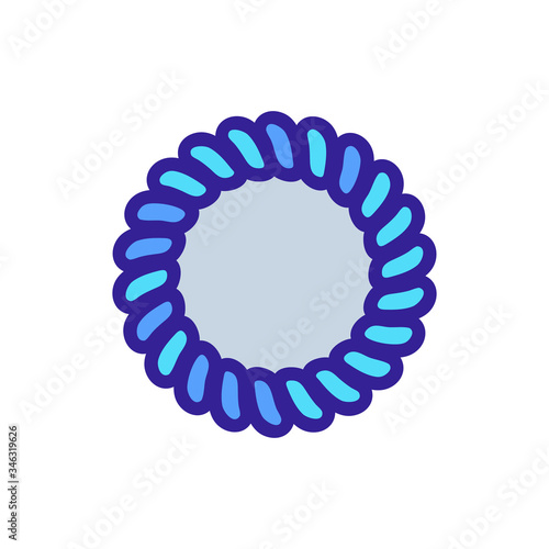 elastic hair spiral scrunchies icon vector. elastic hair spiral scrunchies sign. color symbol illustration