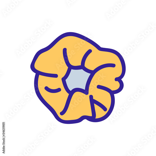 elastic band for hair with assemblies icon vector. elastic band for hair with assemblies sign. color symbol illustration